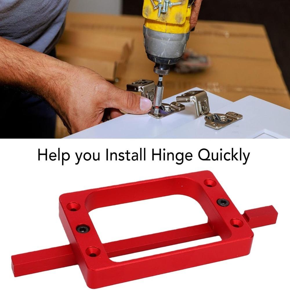 Aluminum Alloy Hinge Mortise Template Drill Bit Included Hinge Template Door Hinge Jig Woodworking