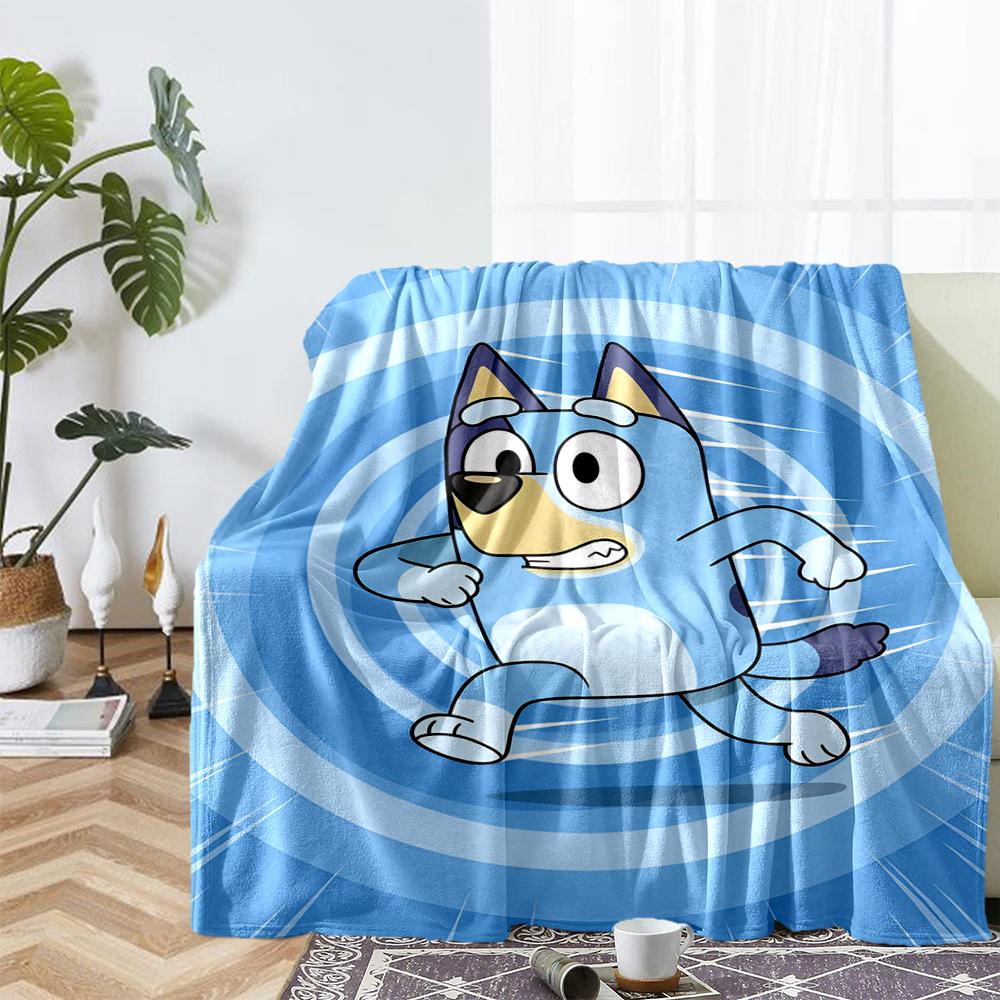 Manta Impresa con Tema de Bluey - Perfecta para Sofá, Cama, Viajes y Uso al Aire Libre | Lavable a Máquina, Acogedora y Duradera.