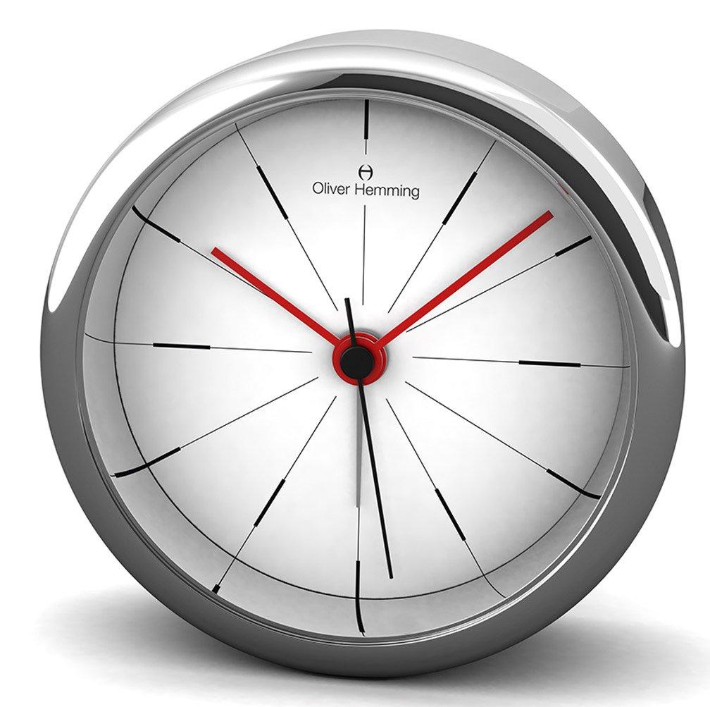 

Oliver Hemming table clock British brand with alarm 80mm HX80S2W [item]
