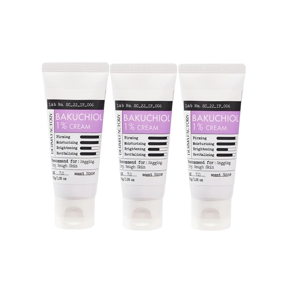 DERMAFACTORY Bakuchiol 1% Cream 30g Plant Retinol Alternative Anti Aging Firming Wrinkle Care