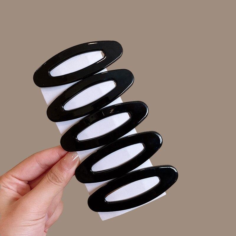 5PCS/set Women Oval Hair Clips Side Bangs Fix Barrettes Female Ladies Girls Headwear Hairpins Fashion Hair Accessories Gifts New