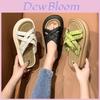 Stylish Summer Women's Slide Sandals Comfortable Pu Thick Sole Casual Beach Shoes
