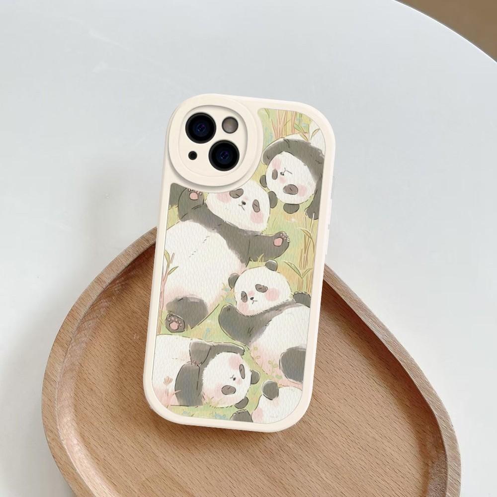 

Милый панда аниме чехол для телефона из твердой кожи для iPhone 16 15 14 13 12 Mini 11 14 Pro Max Xs X Xr 7 8 Plus Fundas iphone 12