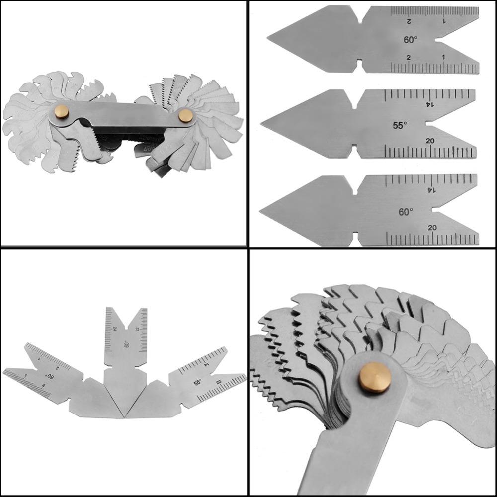 55 Degree Thread Pitch Gauge 60 Degree Fishtail Gauge Precision Center Gauge  Screw Cutting Tools