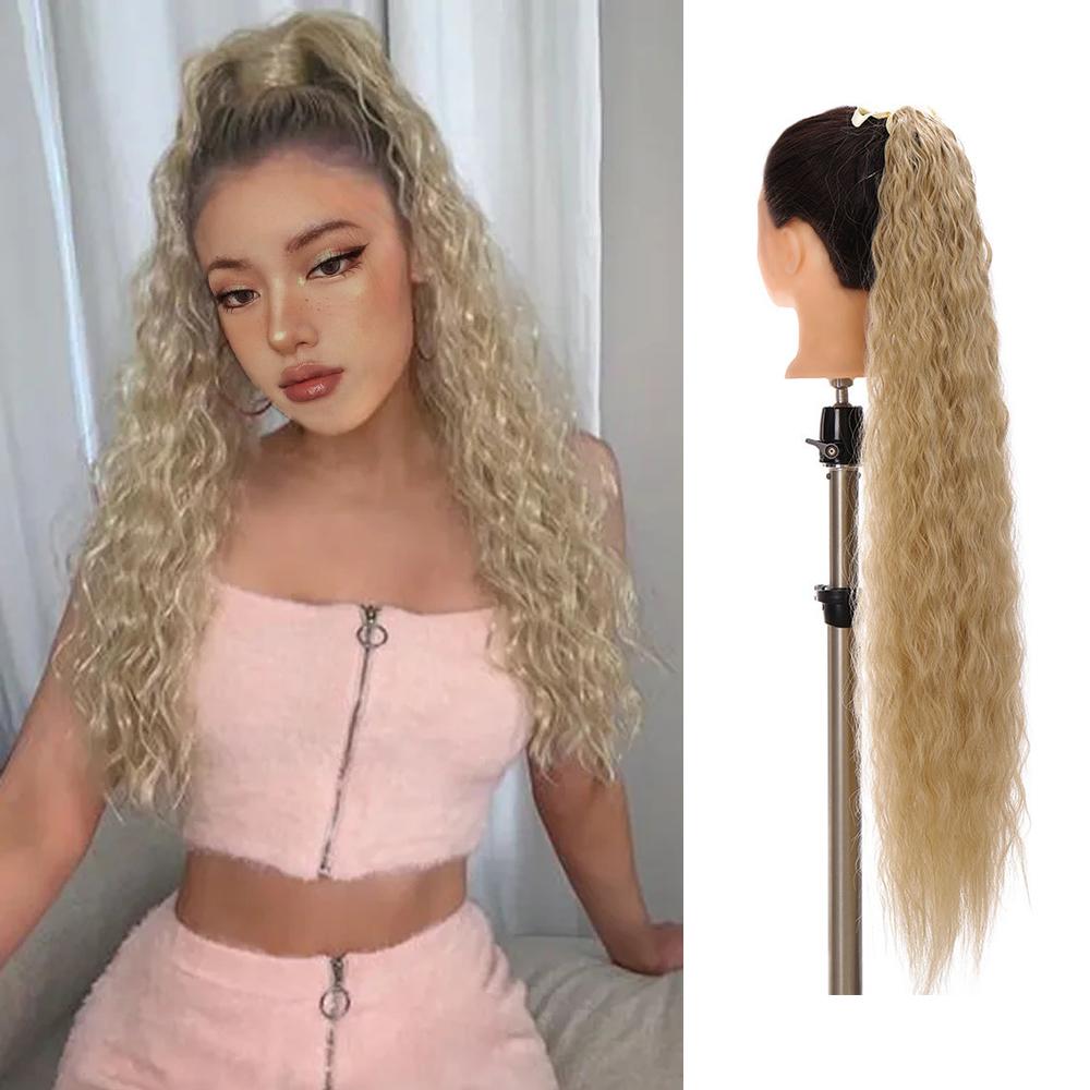 Wig Ponytail Tie Cornrows Ponytail Wig Piece Women High Temperature Silk Stretch Lace Inner Mesh Tie Ponytail