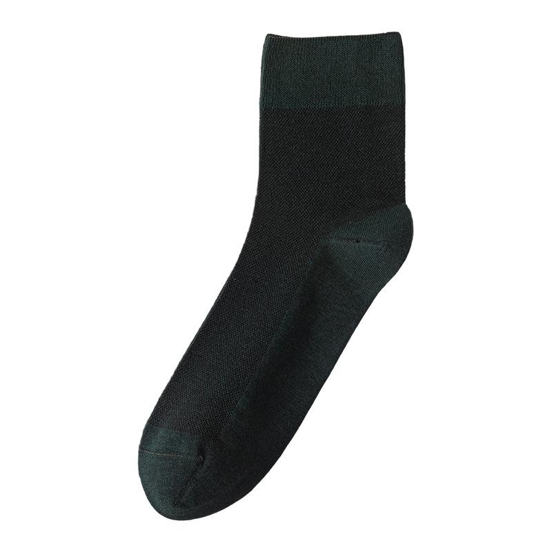 

Men s Cotton Mesh Pure Cotton Mid-Calf Socks Anti-odor and Sweat-absorbing Business Men s Socks Summer Long Socks 1 pair армія зелений колір
