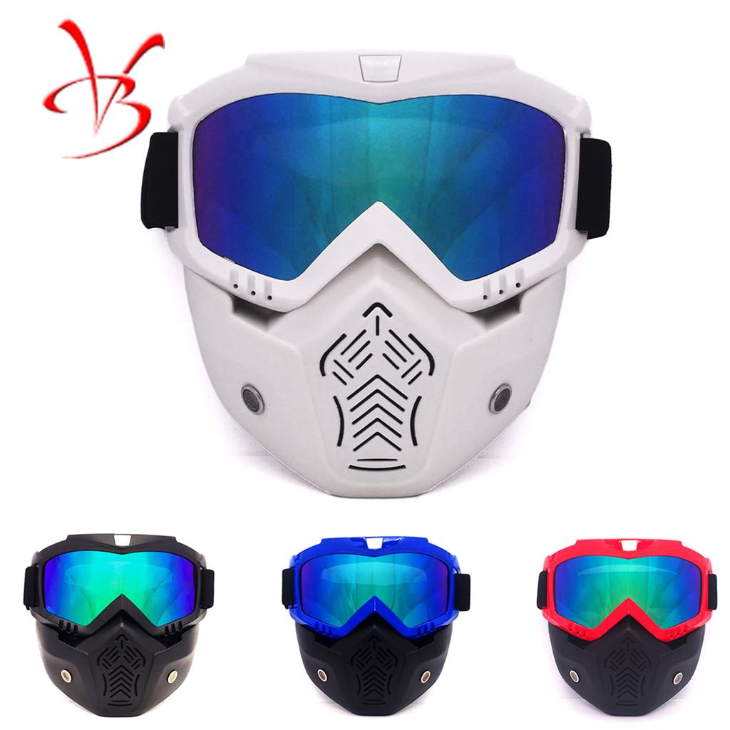 Retro Maskenbrille Motorradbrille Offroad-Brille Skibrille Outdoor Winddicht Sand