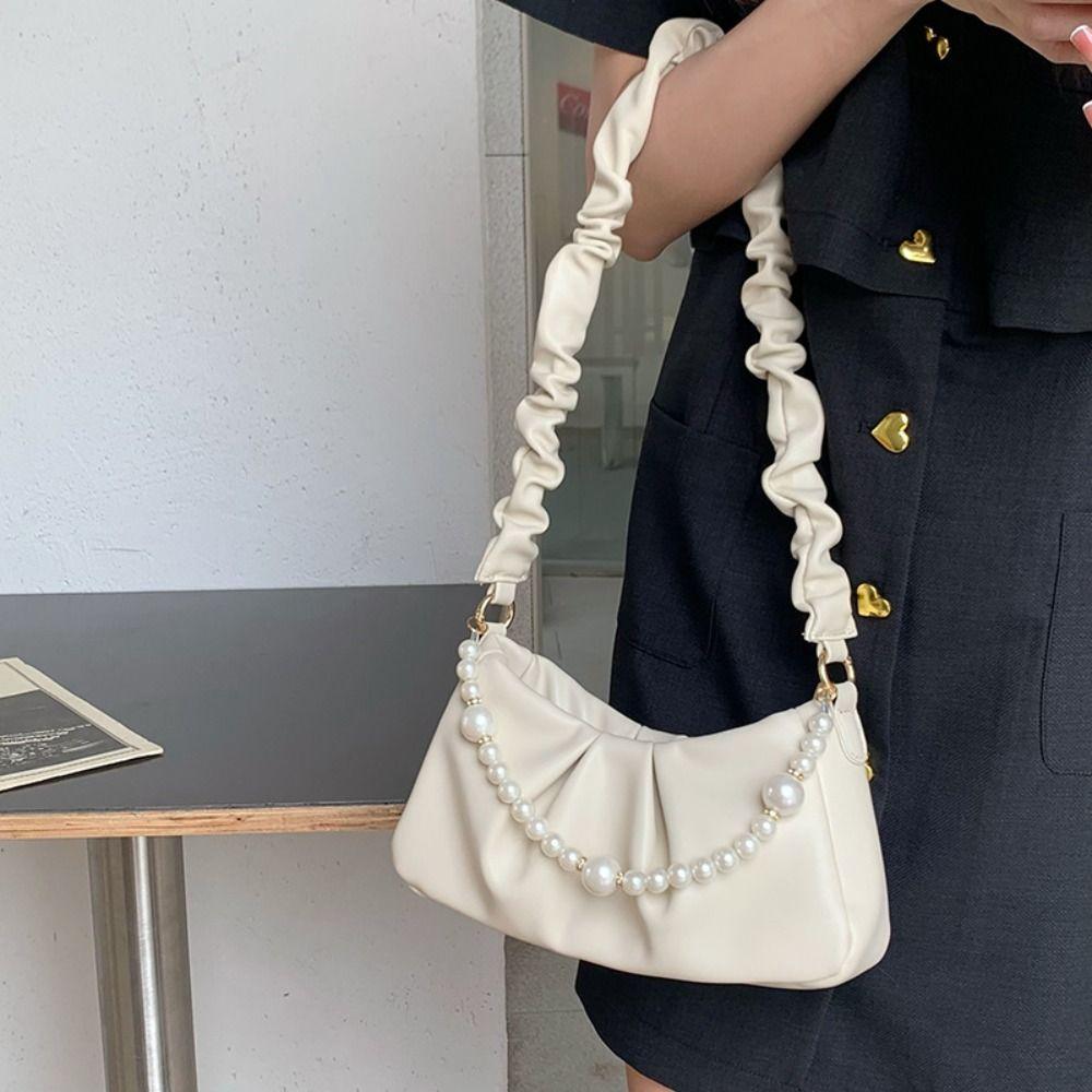 Carrying Solid Color Underarm Bag Large Capacity Single Shoulder Wallet  Female Lady Girl