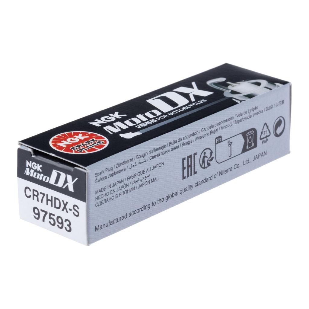 NGK 97593 Spark Plug for 2 Wheels, MotoDX Plug, Heat Value No. 7, Screw Type