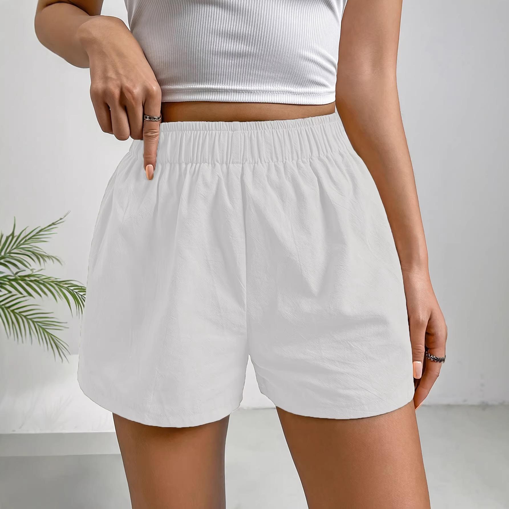 Women S Solid Color Loose Fit Summer Casual Shorts S