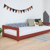 Lit enfant - BENLEMI - KIDDY - 90 x 180 cm - Bois massif - Rouge brique