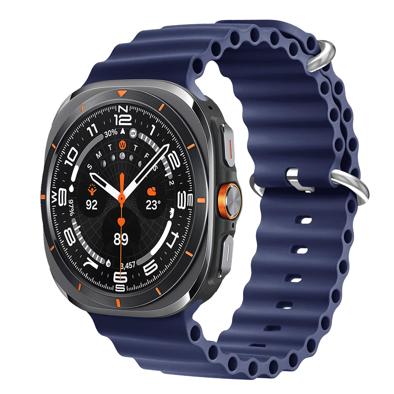 

Ocean Band for Samsung Galaxy watch Ultra 2026 47mm Sport Silicone Wristband belt correa bracele Galaxy watch 7 8 Ultra Strap Galaxy watch Ultra синій
