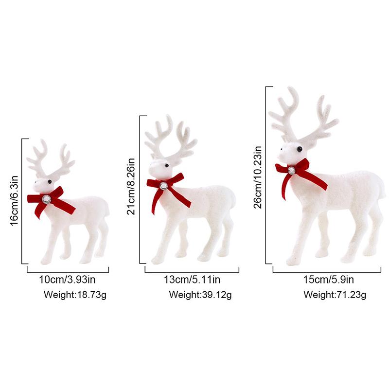 10/13/15Cm Christmas Artificial Plush Reindeer Xmas Elk For Christmas Tree Ornaments Decor 2025 Navidad Home Decor Year Gift