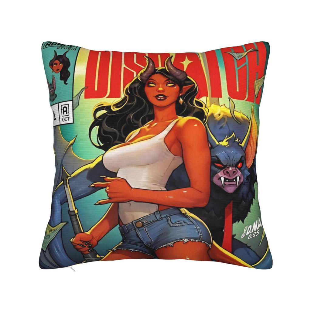 Federa Malefica Dispatch Poliestere Copricuscino Regalo Supereroe Gioco Custodia Cuscino Arredo Casa Quadrato 18'