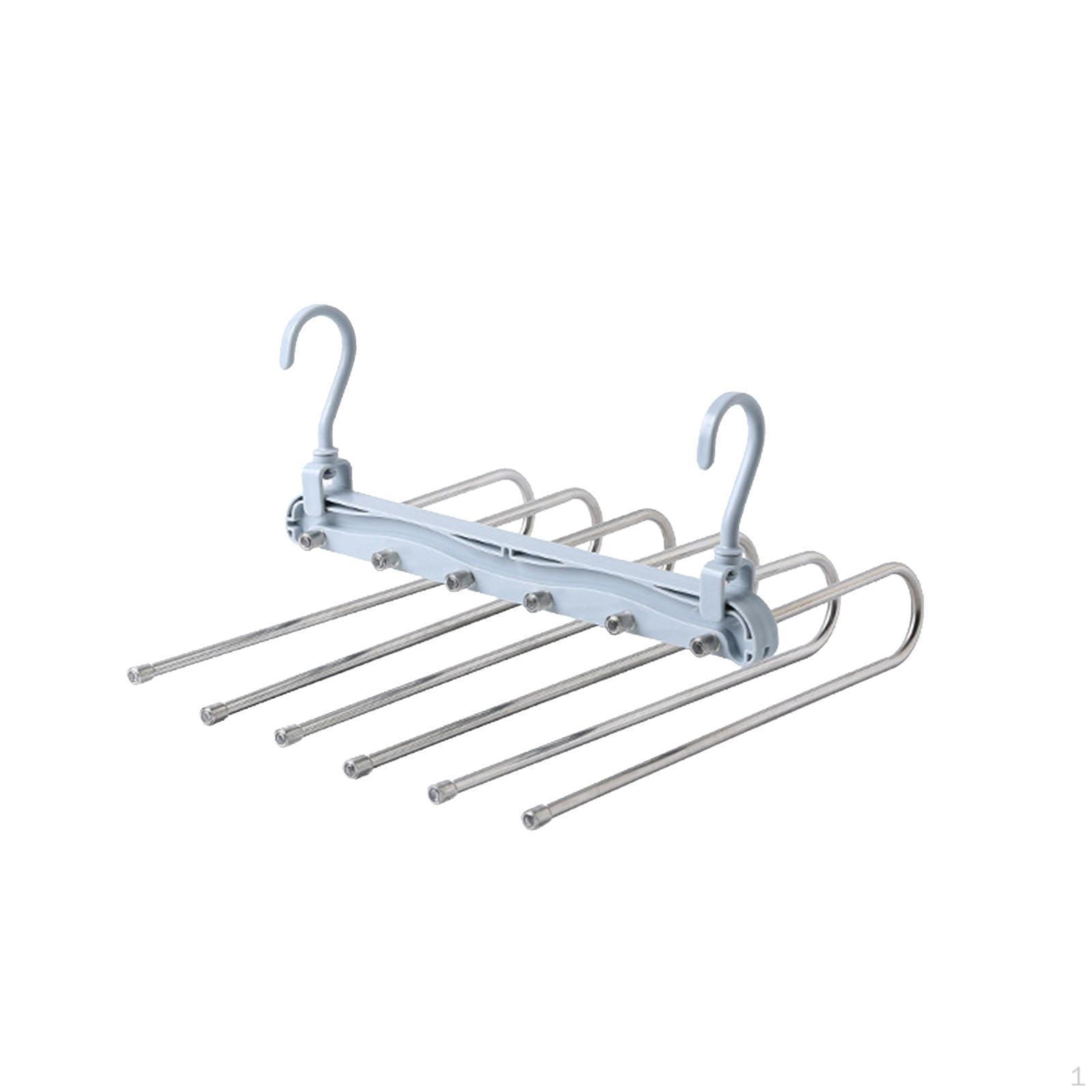 

Вешалка для брюк Органайзер для брюк Регулируемый Экономящий пространство Многофункциональный Складной синий