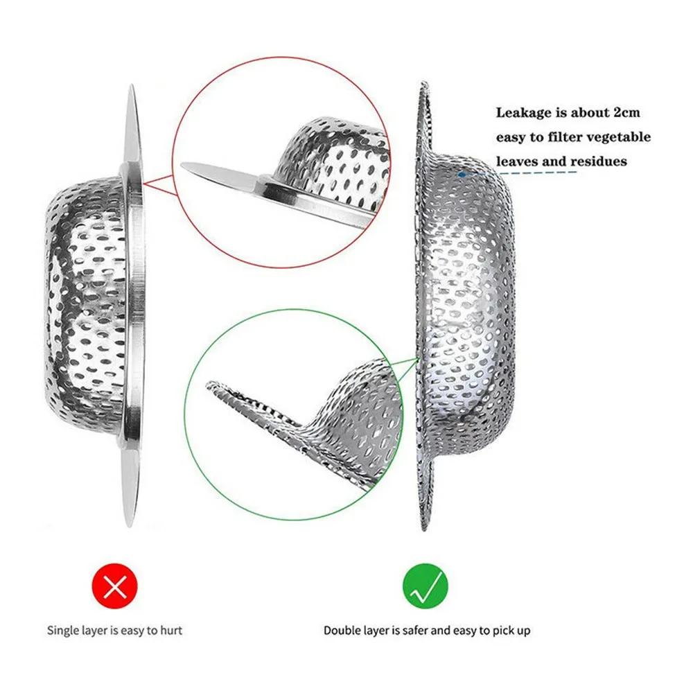 Water Sink Filters Sink Mesh Strainer Kitchen Tool Stainless Steel Bathroom Floor Drains Cover Shower Hair Catche Stopper Tools