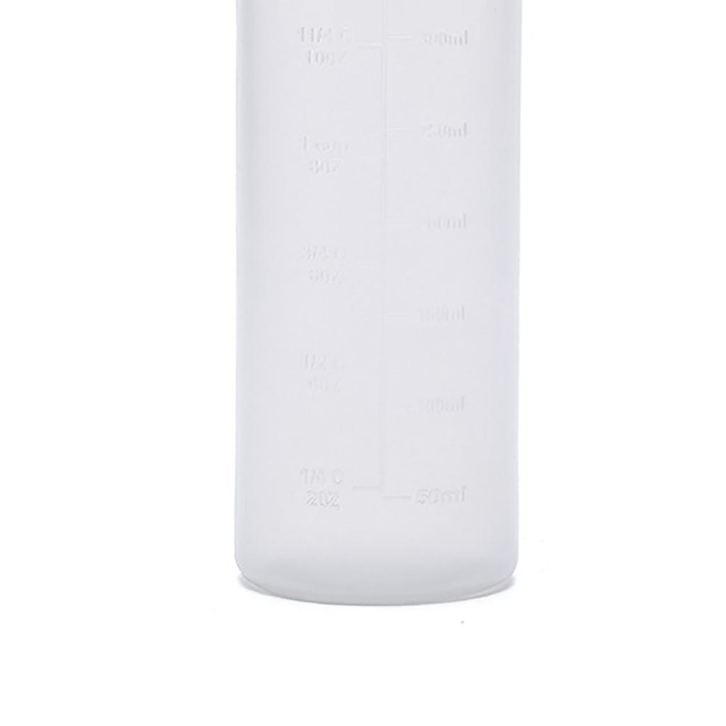 350ml Quetschölspenderflasche mit Messskala Großkalibrig Durchscheinend Auslaufsicher Leer
