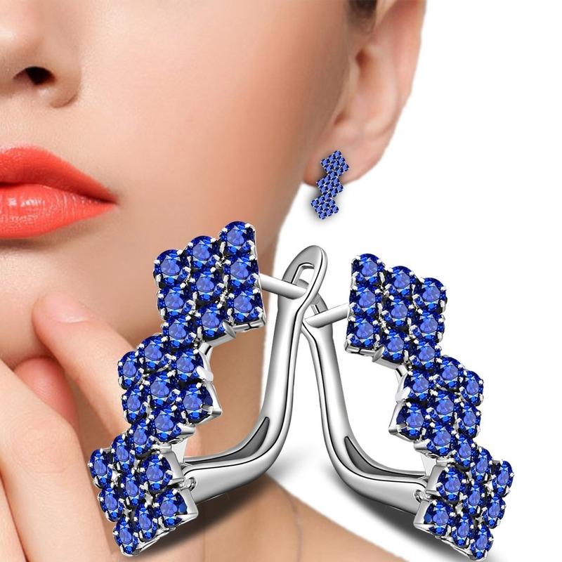 Sace Gems Classic Super Flash Zircon Earrings for Women Wedding Party Gifts