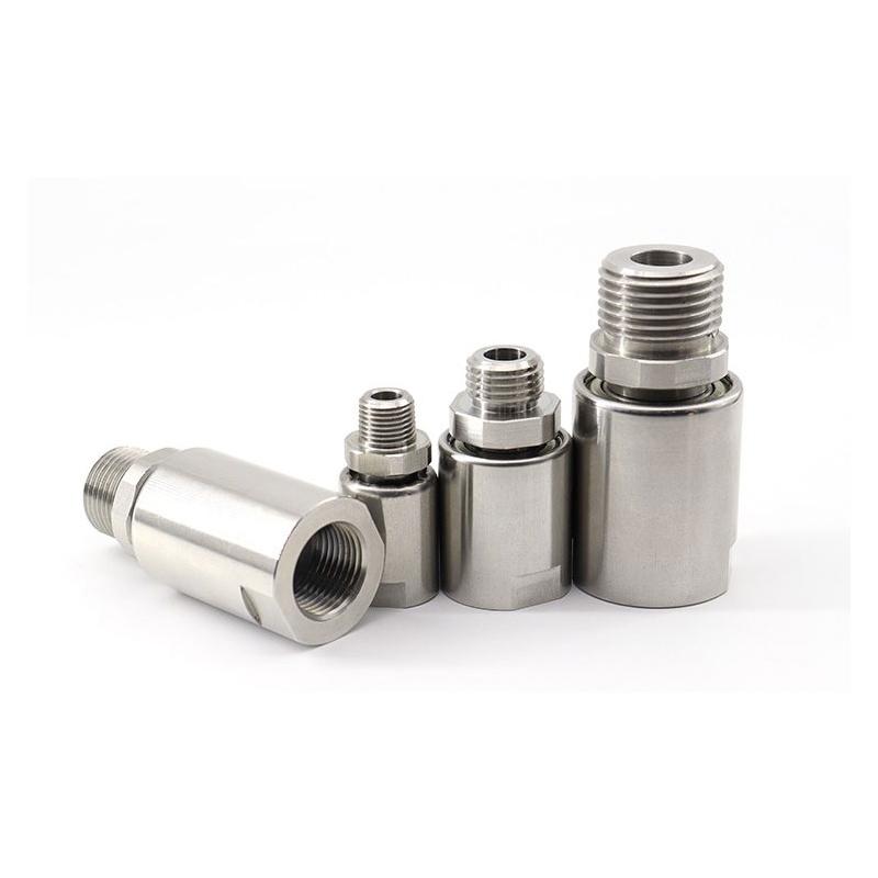 304 Stainless Steel Single Channel Connector 360° Rotating Universal Pneumatic Rotary Joint Male Thread Anti-Winding