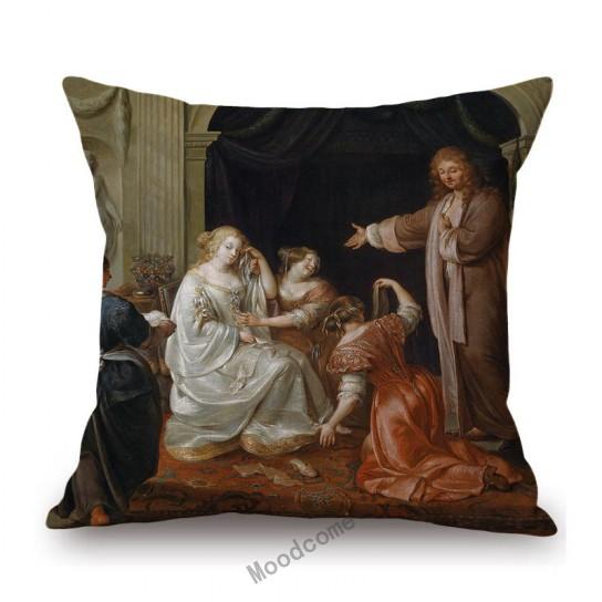 French Madame British Duchess Princess Rococo Oil Painting Art Royal Court Hotel Lobby Wall Decoration Pillow Case Cushion Cover