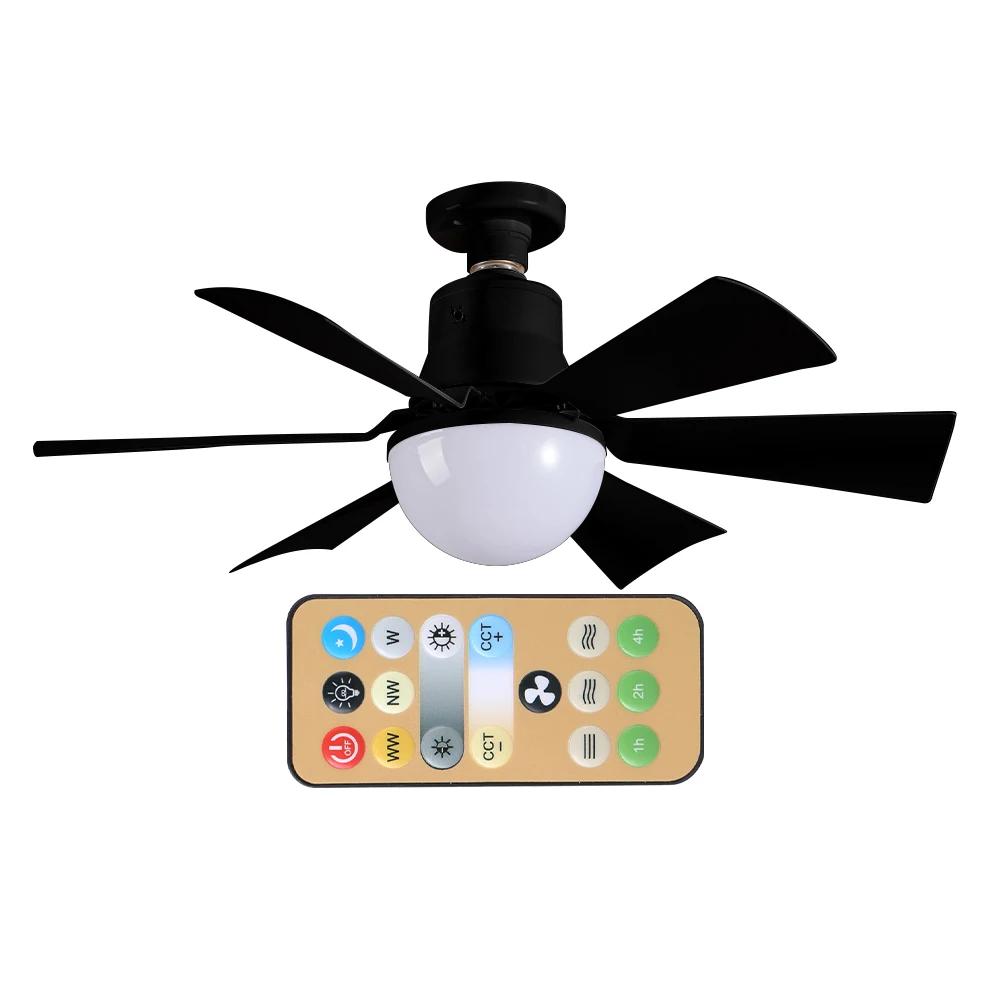 Ceiling Fan Light with Remote Timing Light Bulb Fan 3 Gear Wind Speed Wireless Fan Dimmable for Living Room Bedroom