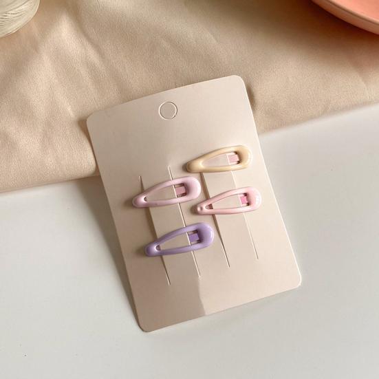 4Pcs Hairpins Hollow Star Heart Butterflies Shape Hair Clips Soft Macaron Colors Gentle BB Clips Kids Hair Accessories