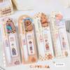 Continuously Core Capybara Mechanical Pencil Set 0.5mm Leads Soft Grip Mechanical Pencil Cartoon Stationery Movable Pencil