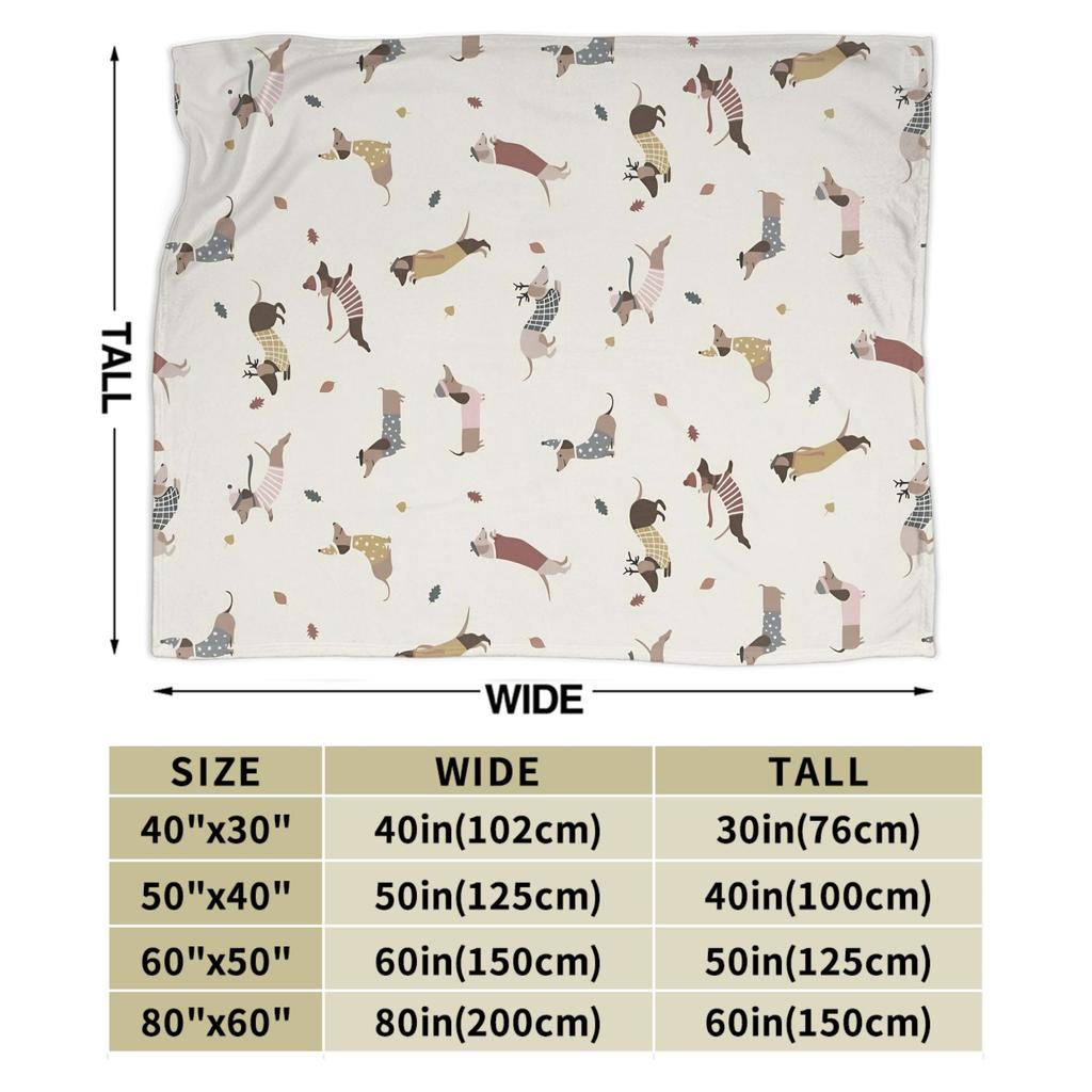 Dachshund Blanket Dogs Animal Flannel Awesome Warm Throw Blanket for Home Spring/Autumn