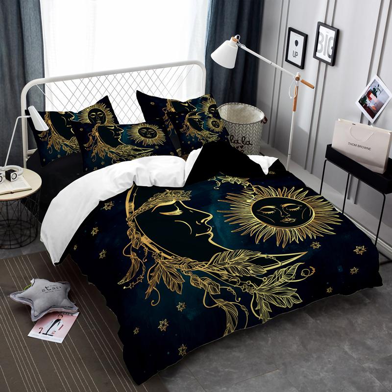 Gold Duvet Cover Bedding Set 240x220 Twin Queen King Size Comforter Double Bed Quilt Cover 135 Euro Bed Linen 2 Bedrooms 200x200