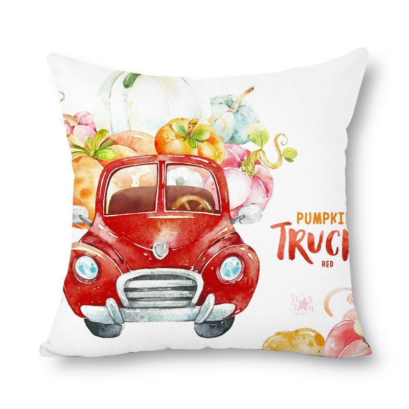 Thanksgiving Autumn Leaves Golden Short Plush Pillow Cover Office Sofa Cover Cushion Cover