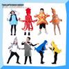 Children's Day Shark Costume for Kindergarten - Marine Animal Role-Play, Long/Short Sleeve Cosplay Performance