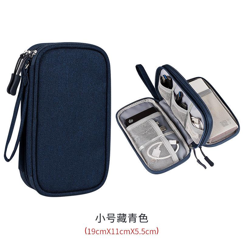 Portable Electronic Organizer Travel Bag Waterproof Double Layer Cable Management Pouch for Chargers Hard Drive Earphone Phone