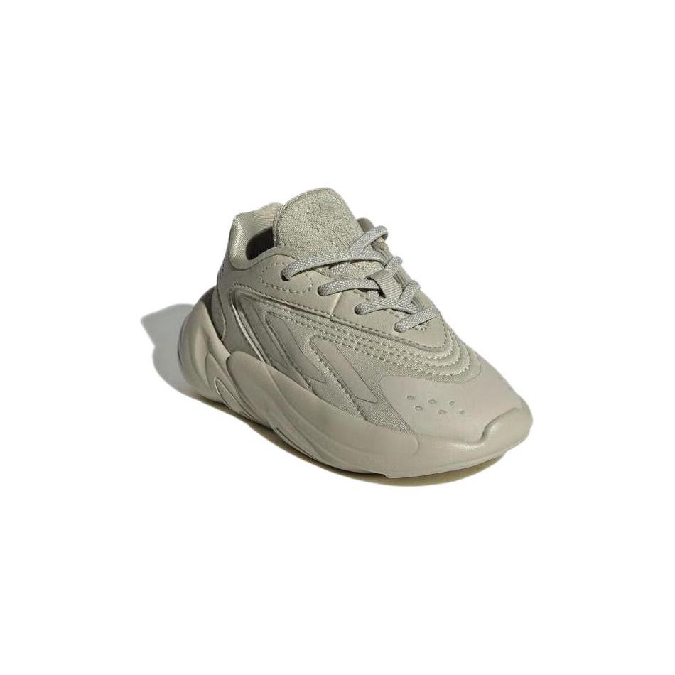 Adidas Originals Ozelia Slip Resistant Abrasion Resistant Low top Toddler Shoes Beige Baby IE2812