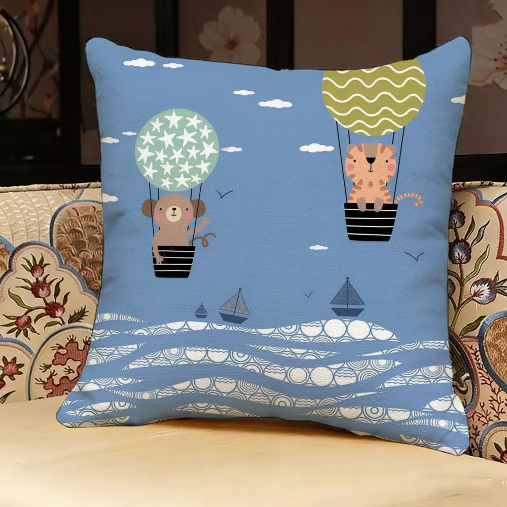 Simple Nordic Modern Anime Pillow Case Pillowcase, Double-Sided Printed, Sofa Cushion, Bedroom Headboard Pillow