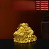 Feng Shui Copper Three-Legged Golden Toad Statue Money Toad Figurine for Shop Office Home Living Decor