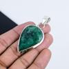 Beautiful Emerald Gemstone Silver Pendant In 925 Sterling Silver - Handmade Pear Design, Everyday Wear Jewelry Father's Day Gift