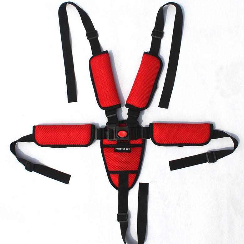Adjustable 3-Point & 5-Point Safety Harness for Child Seats & Strollers