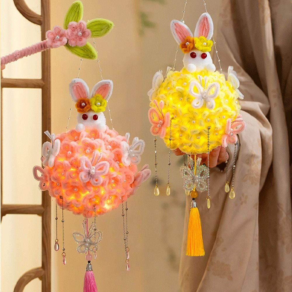 Glowing Mid-Autumn Rabbit Lantern Twisted Stick Portable Luminous Lantern  Children Gift