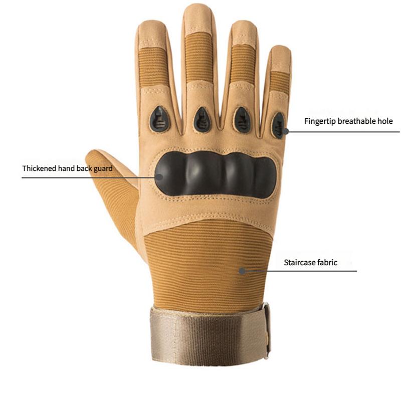 Tactical Gloves Hard Shell Soft Shell Semi Finger Full Finger Anti Slip Joint Protection Anti Cut Military Training Gloves