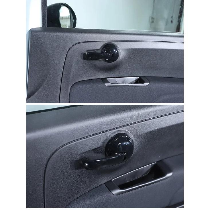 For Fiat 500 2010-2024 ABS Carbon Fiber Car Inside Handle Panel Frame Cover Trim Sticker Car  Accessories