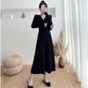 Spring & Autumn 2024 Slim Fit Knitted Midi Sweater Dress