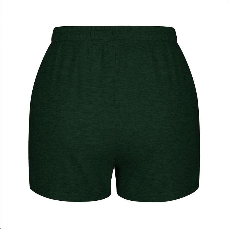 Ropa de Mujer Verano Damas Cintura Elástica Sueltos Pierna Ancha Color Sólido Casual Deportivos Pantalones Cortos Para Niñas