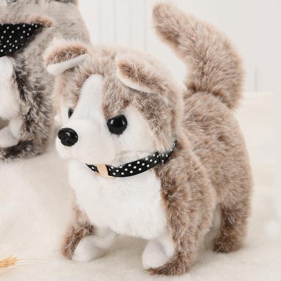 Electric Plush Dog Cognitive Ability Interactive Ability Fine Workmanship Barking Walking Electric Dog Plush Toys for Kids