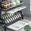 Yunshuang 3-Tier Carbon Steel Kitchen Dish Drying Rack
