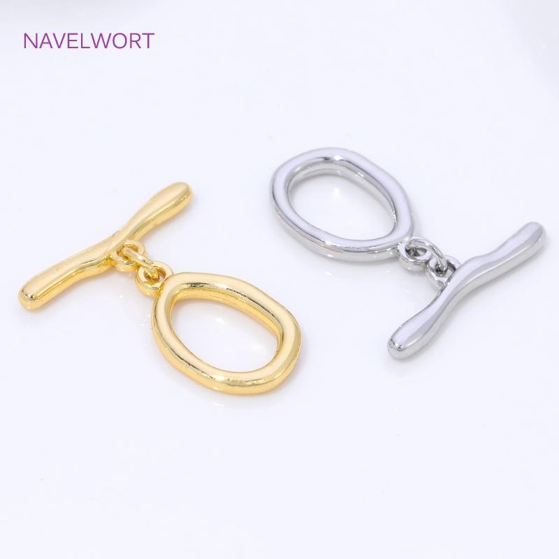 14K Gold Plated Oval Toggle Clasp For Bracelet Making Supplies,Clasp For Jewelry,Bracelet Connector Clasps,DIY Jewelry Crafts