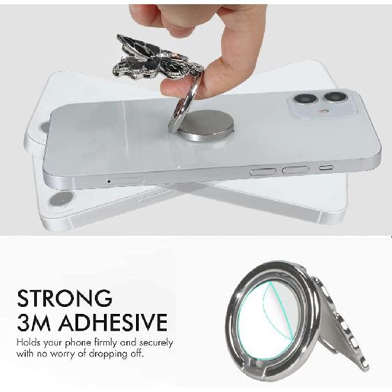 LSL Cute Butterfly Cell Phone Ring Holder 360°Rotation Metal Finger Stand Kickstand Universal Compatible with iPhone Samsung Galaxy LG Google Pixel