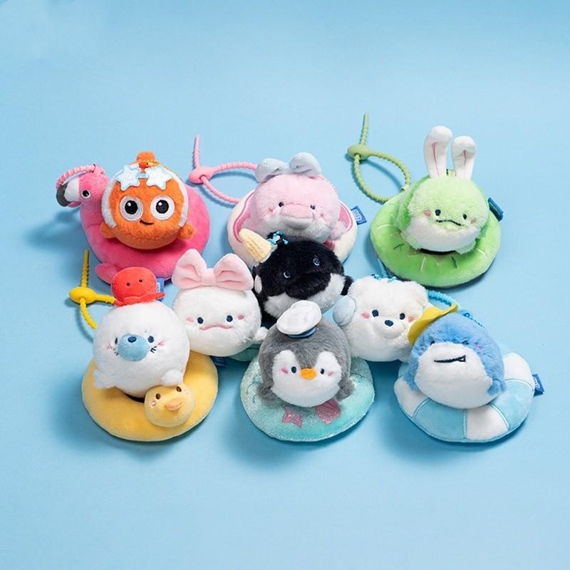 Adorable Ocean Animal Plush Keychain Collection Featuring Cute Turtles Clownfish Dolphins And Seals