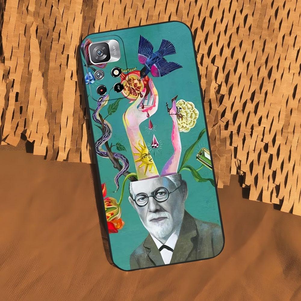 

Sigmund Freud Phone Case for Xiaomi 15 14 13 12 Mi 11 ultra Pro Lite Black Soft Silicone Cover xiaomi 15 ultra