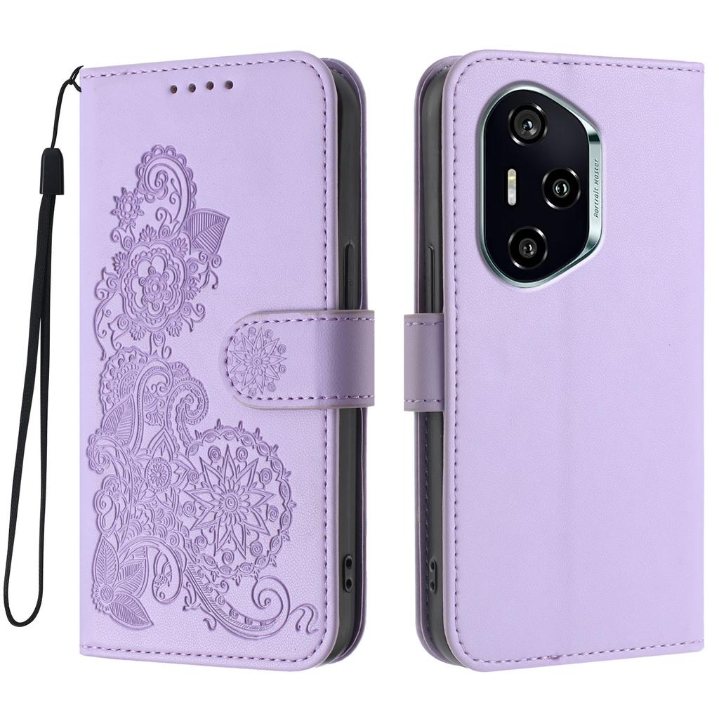 For Honor 400 5G (Global) Phone Cases Mandala Flower Leather Wallet Mobile Cover with Strap
