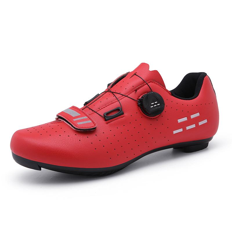 

T166 Men s Women s Cycling Shoes Bicycle Rotating Buckle Mountain Lock Highway No Belt Leather Surface Large Size 44